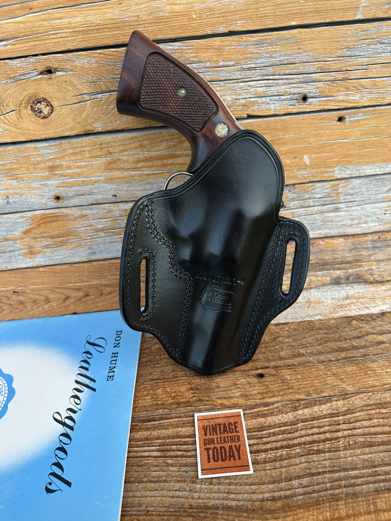 Vintage Don Hume Black Leather H721 OWB Holster For SMITH S&W K Frame Revolver