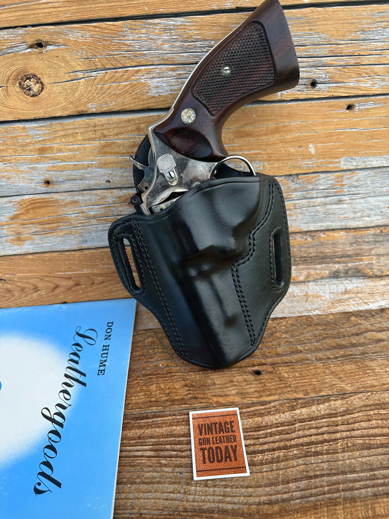 Vintage Don Hume Black Leather H721 OWB Holster For SMITH S&W K Frame Revolver