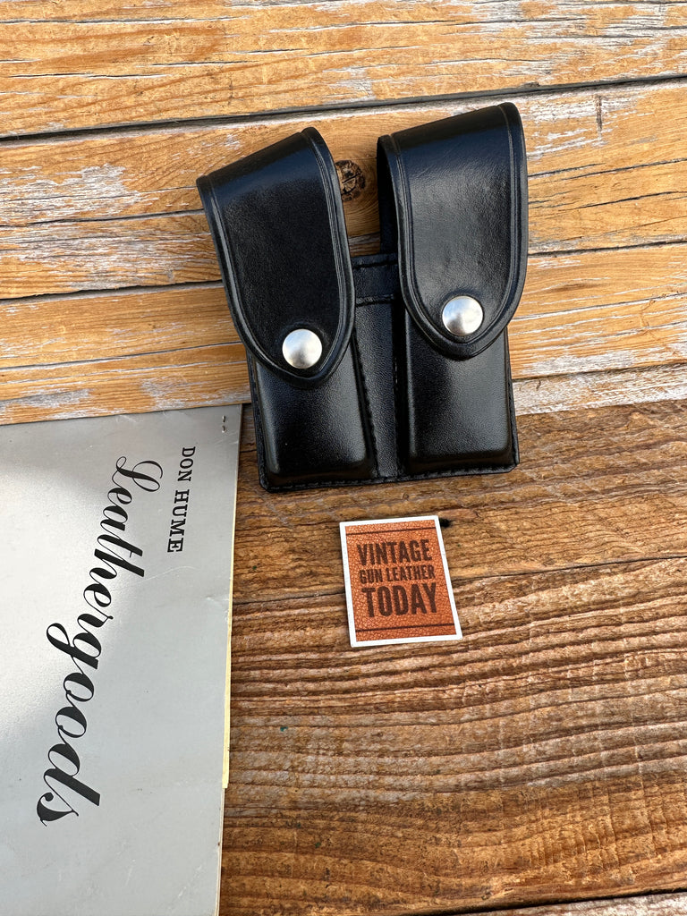 Handmade Leather Double Magazine Pouch For Colt 1911 - Ambidextrous Belt Carry (K004)