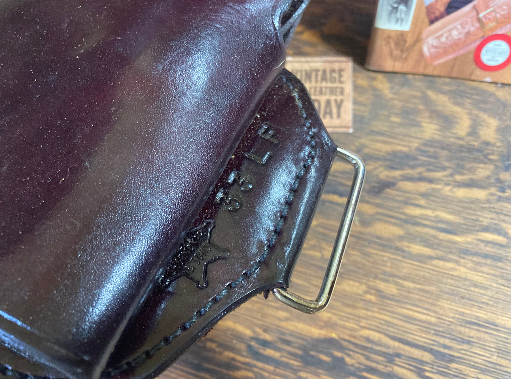 Vintage Tex Shoemaker Brown Leather Ankle Holster Rig For Large L Frame 586 686