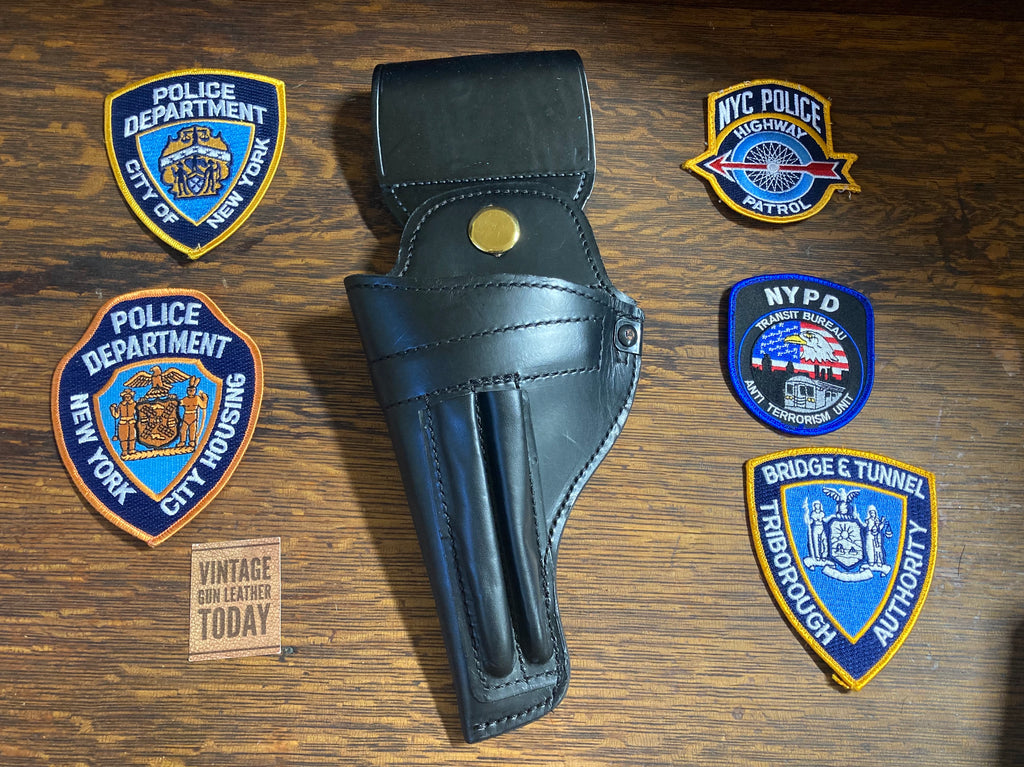 Vintage JAY PEE NY Police Duty Holster For 4" Model 10 Revolver Swivel NYPD Pen