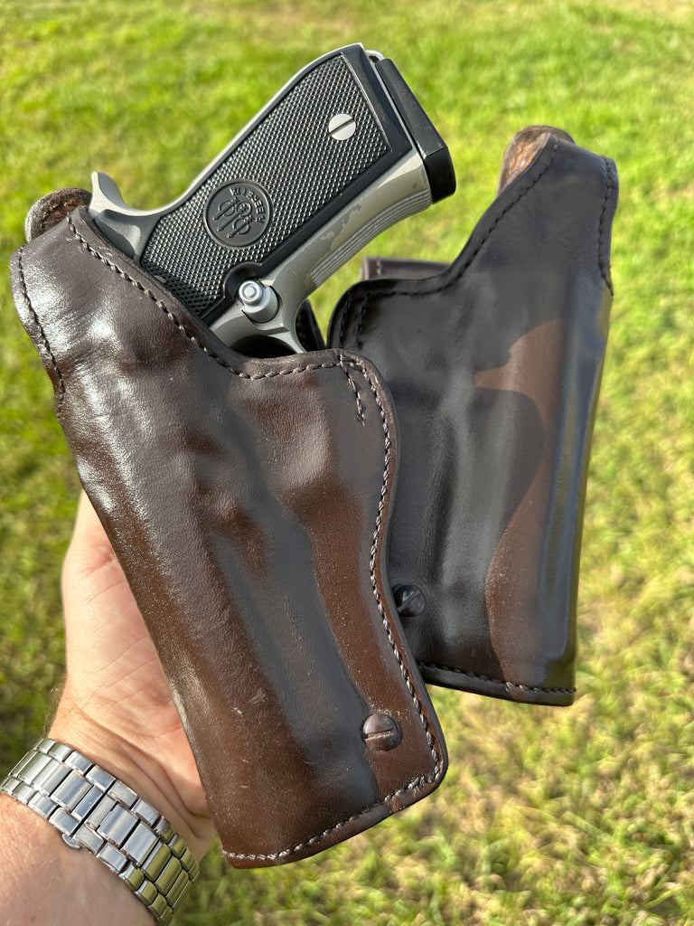 Vintage Don Hume Brown Leather Lined Duty Holster For Beretta Taurus 92 96 PT99