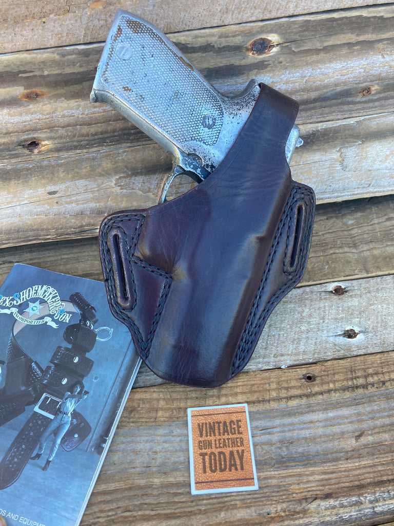 Tex Shoemaker Cordovan Brown Leather OWB Holster For Sig P220