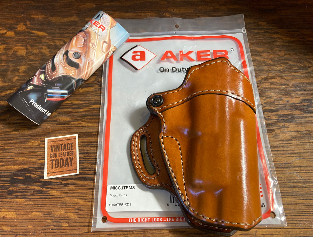 AKER Brown Leather Open Top OWB Nichols Avenger For Springfield XD5 Right
