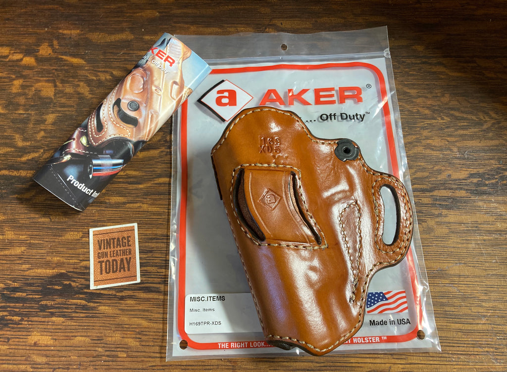 AKER Brown Leather Open Top OWB Nichols Avenger For Springfield XD5 Right