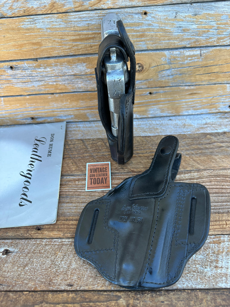 Don Hume Black Leather H726 Optics Ready Holster For S&W 39 59 439 639 3904 5904
