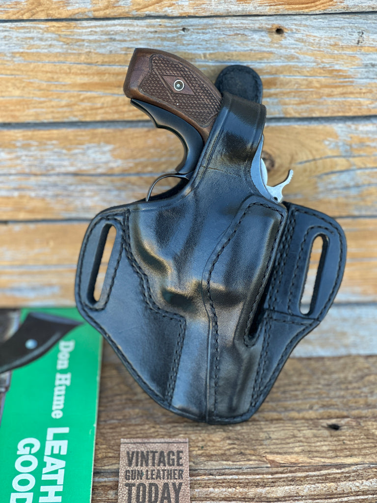 Don Hume Black Leather H726 3-3 Optics Ready Holster For S&W Charter 3" Revolver