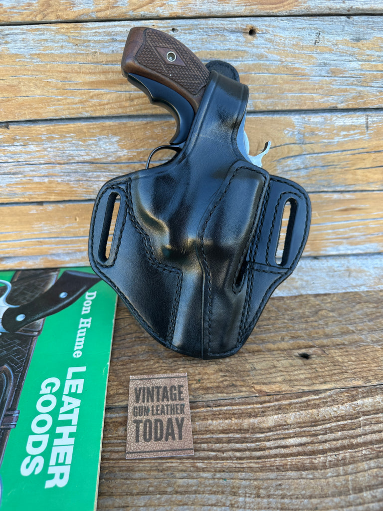 Don Hume Black Leather H726 3-3 Optics Ready Holster For S&W Charter 3" Revolver