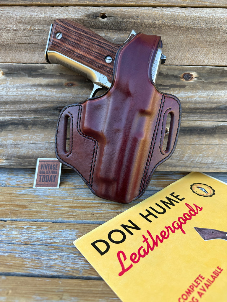 Vintage Don Hume Brown Leather H721 30 4 1/4 R9 OWB Holster For Sig P226R P220R