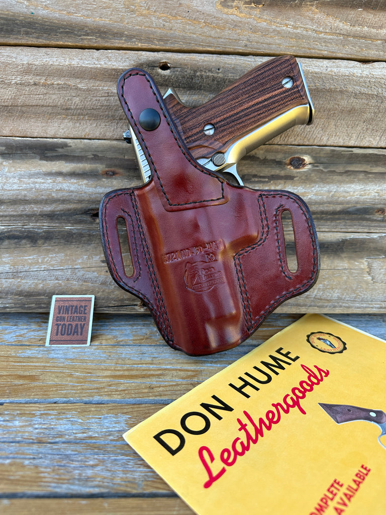 Vintage Don Hume Brown Leather H721 30 4 1/4 R9 OWB Holster For Sig P226R P220R