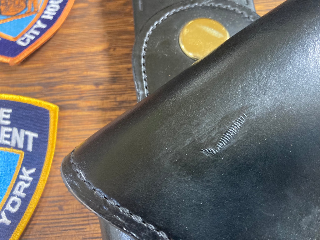Vintage Jay Pee Black Leather Swivel Flap Holster For 5" S&W K Frame Model 10 NY