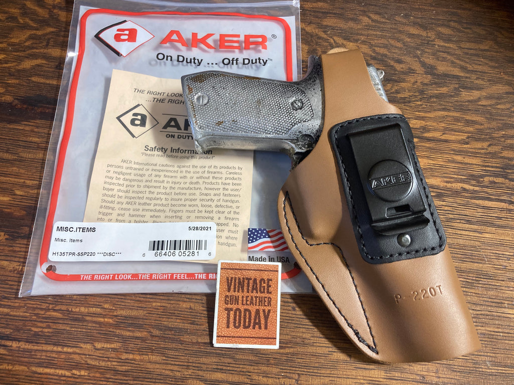 AKER Discontinued Brown Leather IWB Spring Special Holster For Sig P220 220