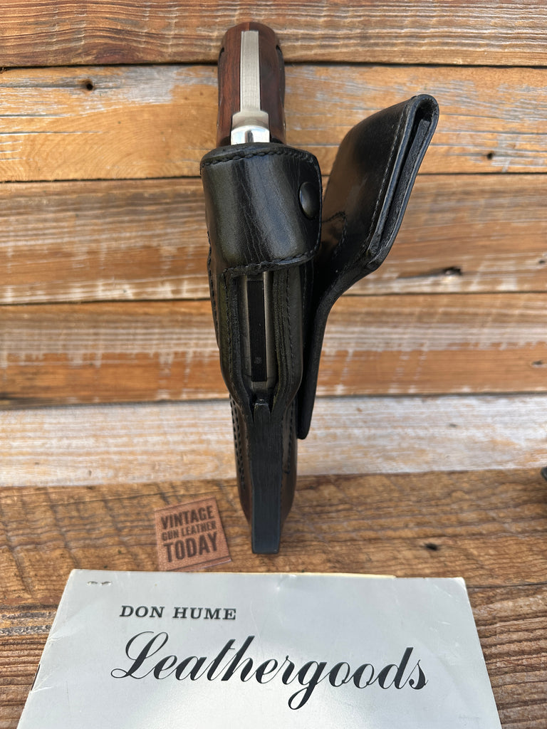 Vintage Don Hume H901 SH Black Leather Security holster For S&W K Revolver 4"
