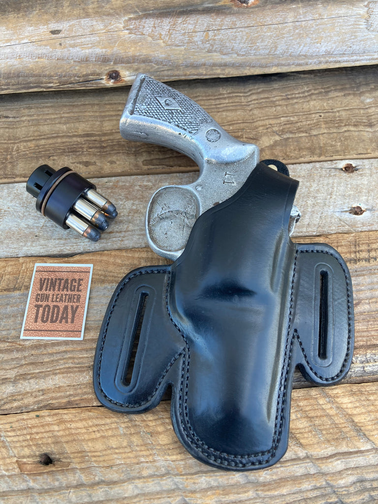 Alfonso's Plain Black Leather OWB Holster for S&W K Frame 2 1/2 Revolver Right