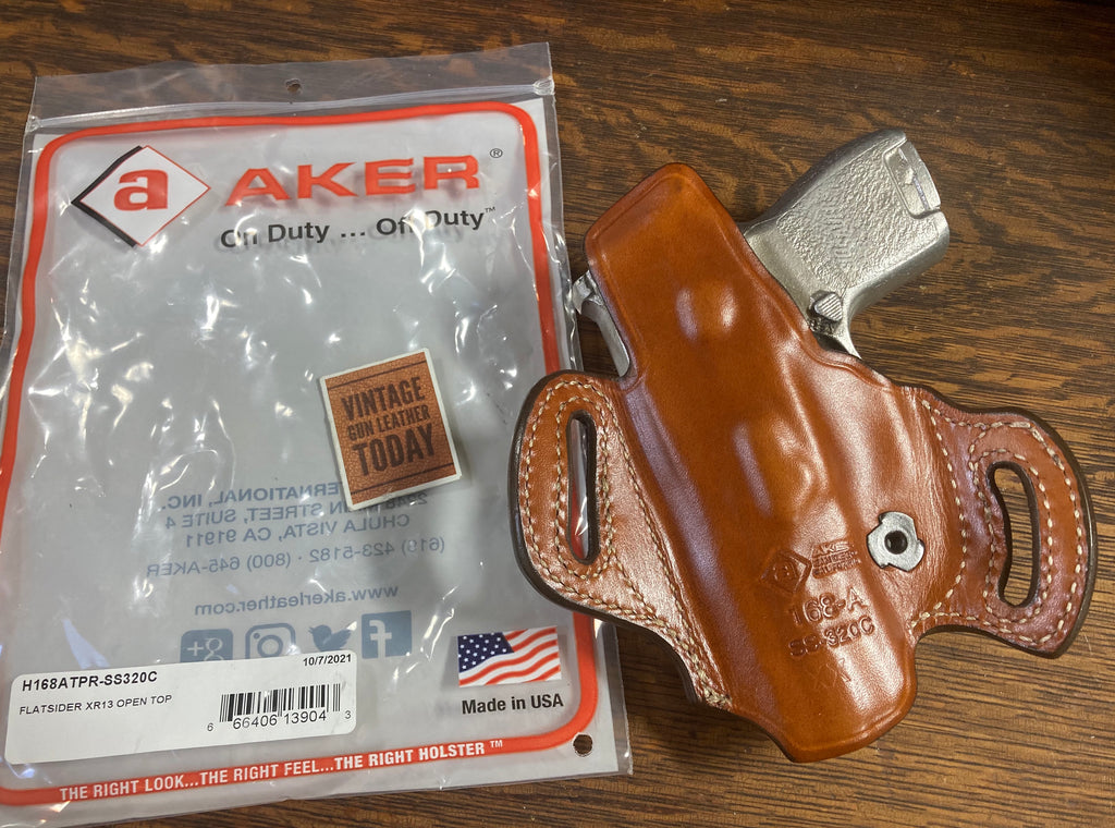 AKER Flatsider Plain Brown Leather Open Top OWB Holster For Sig P320C 320 C