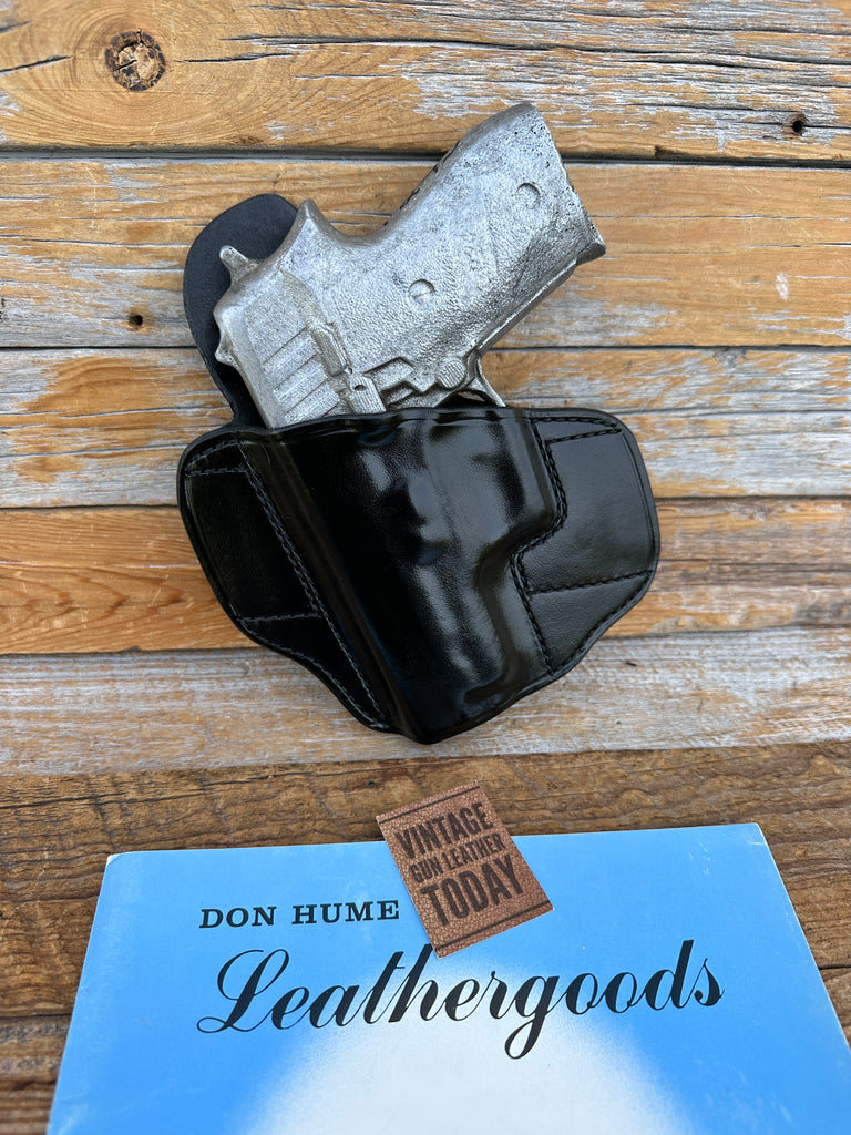Don Hume Black Leather H721 30-45 Open Top OWB Holster For Sig Sauer P245 P245