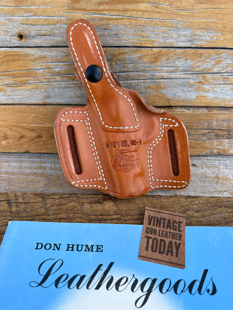 Vintage Don Hume Natural Brown H721 OWB Holster For Colt Government .380 Right