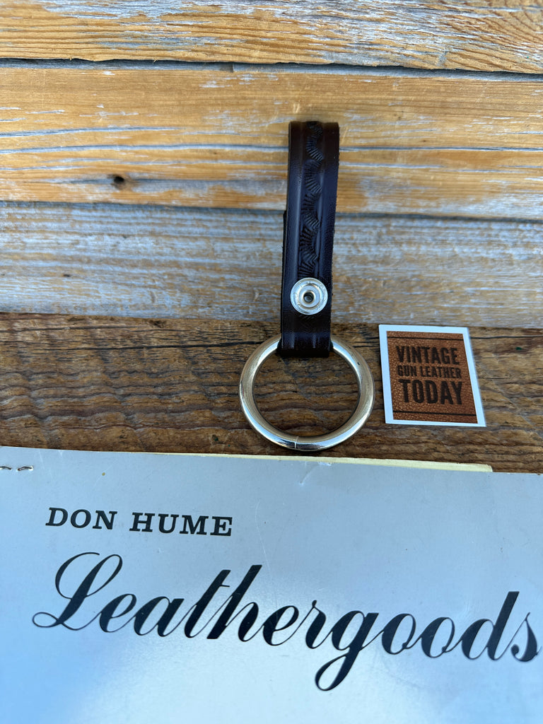Vintage Don Hume Mid State Brown Basket Baton Ring Holder 1 1/2" Diameter Nickel