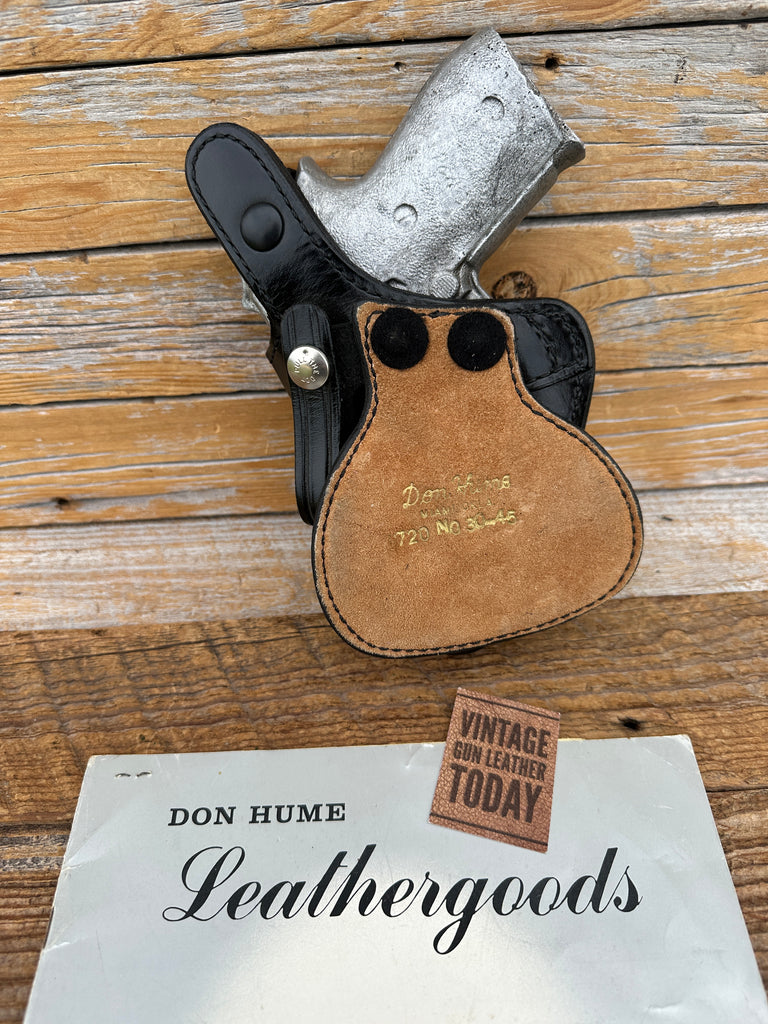 Vintage Don Hume H720 Brown Leather Paddle Holster For Sig Sauer P245 245
