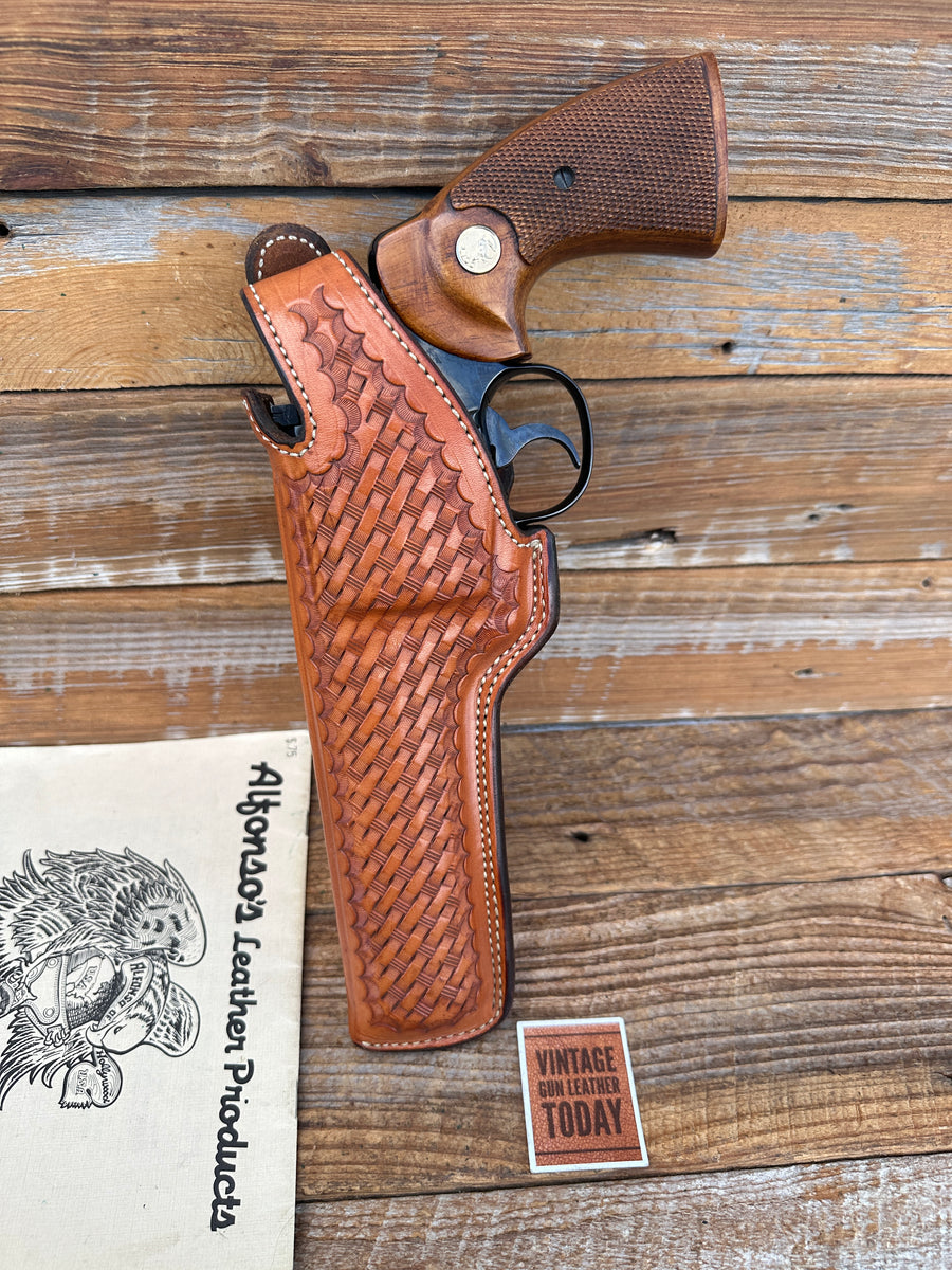 Azula Holster Python Alfonsos Brown BW Leather Holster For Colt Python 6 Revolver Lined S&W ...