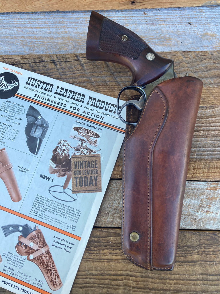 Hunter 56M Brown Leather Spring Holster For Revolver 6" Ruger S&W Hi Iver Llama
