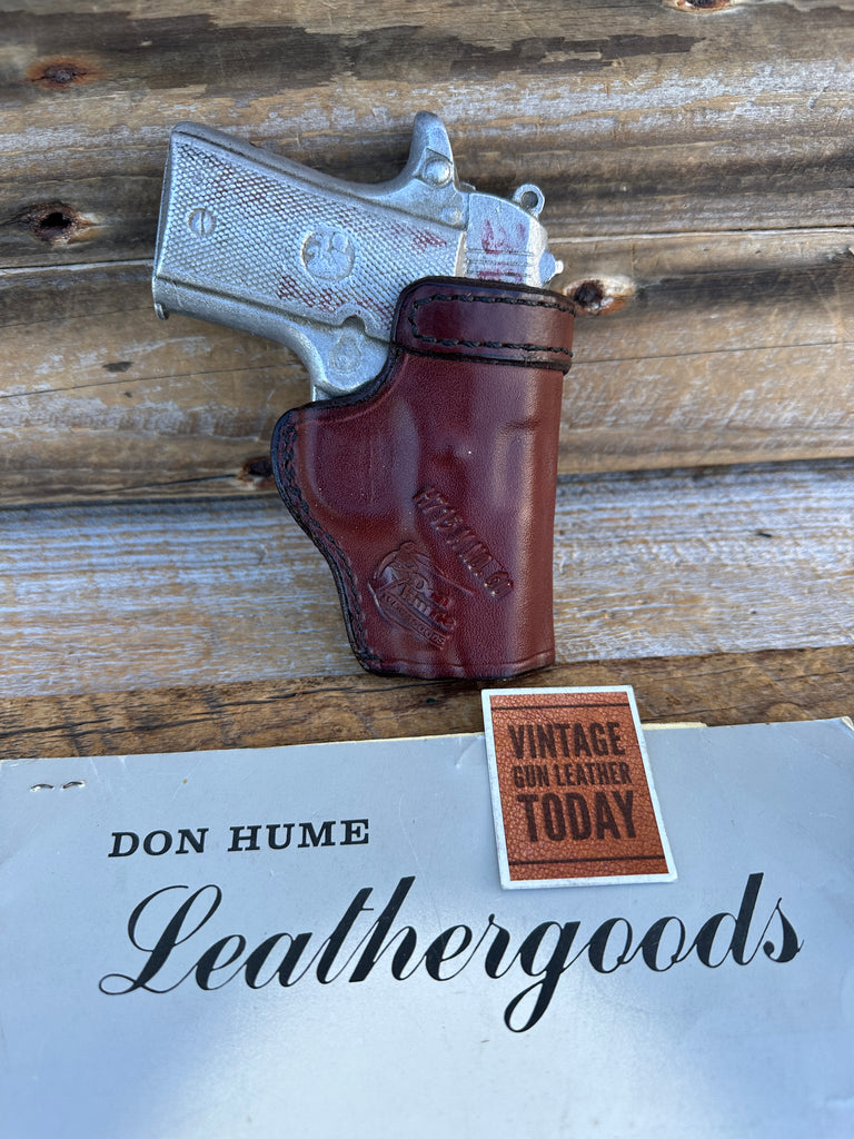 Vintage Don Hume H715 60 Brown Leather Open Top IWB Holster For Colt Mustang