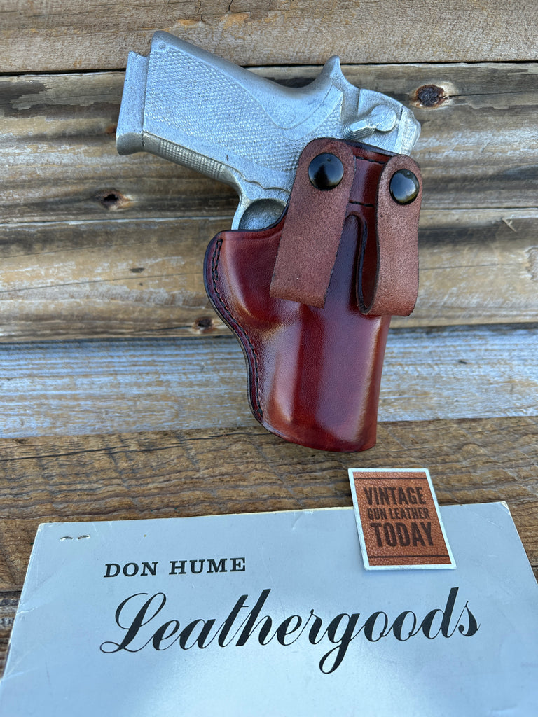 Vintage Don Hume H715 Brown Leather Open Top IWB Holster For S&W 4513 4553 TSW