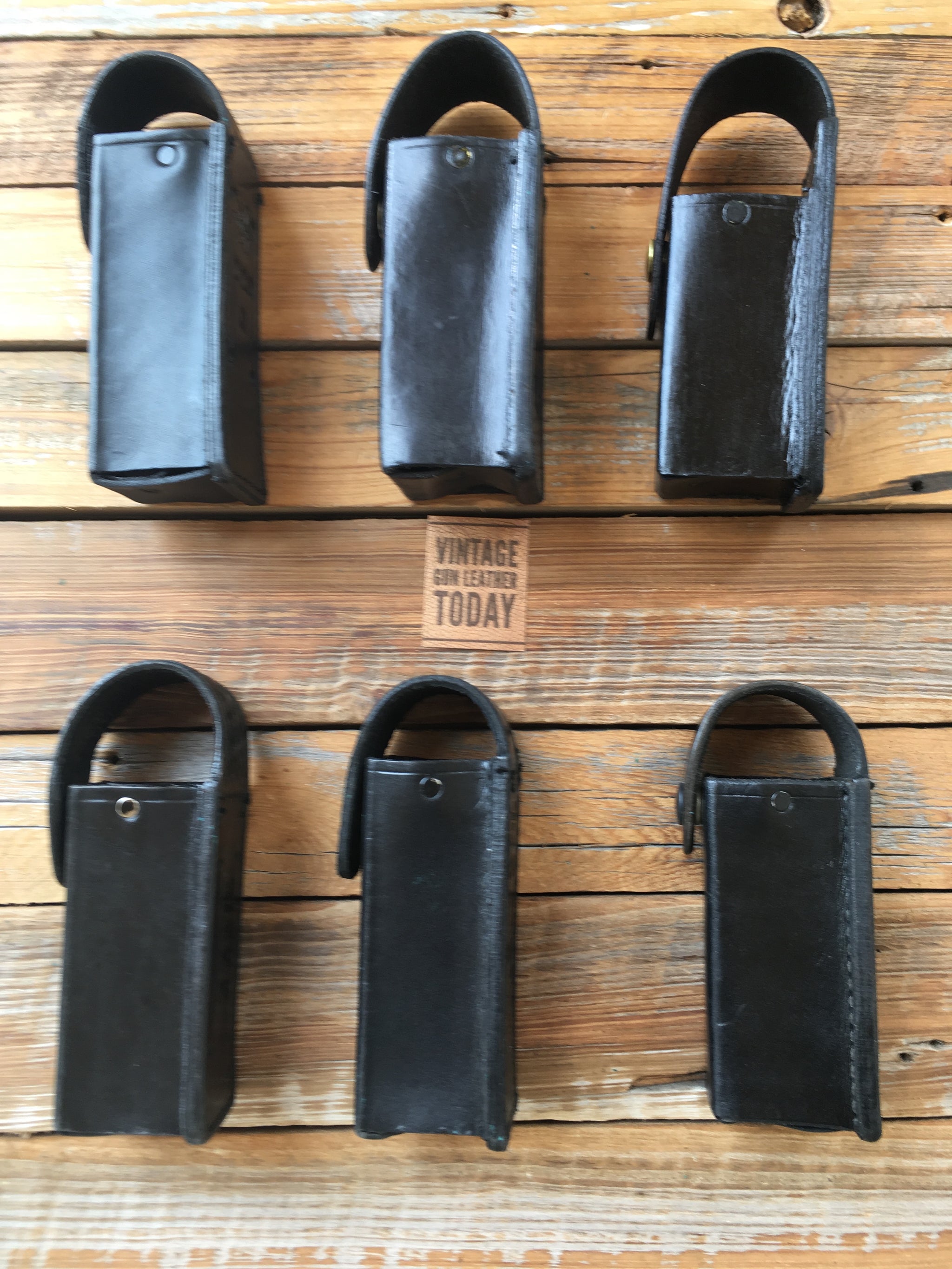 Tex Shoemaker & Sons cuir noir double pochette chargeur support étui 10040 Tex Shoemaker & Sons cuir noir double pochette chargeur support étui 10040