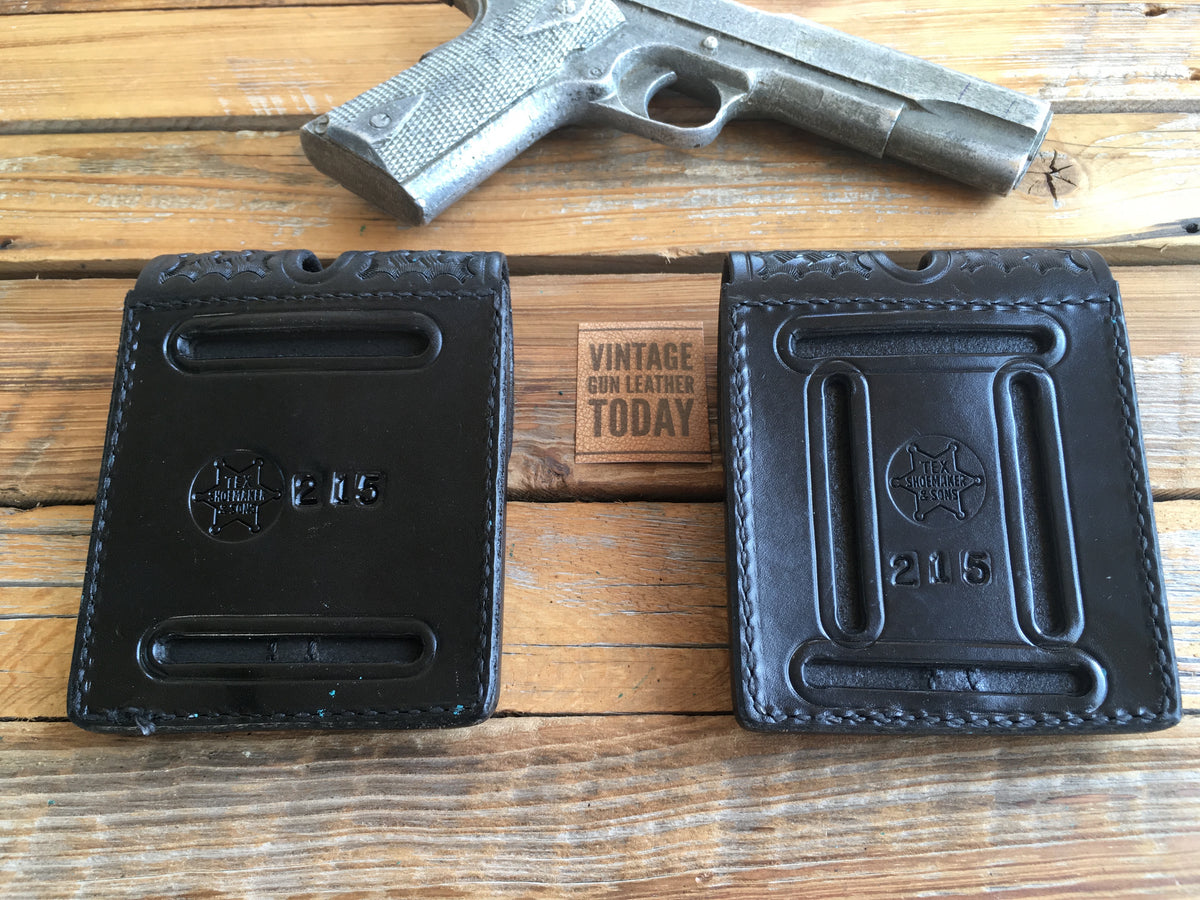 Tex Shoemaker & Sons Police Duty Magazine Holster Black Leather 215 A Tex Shoemaker & Sons Police Duty Magazine Holster Black Leather 215 A