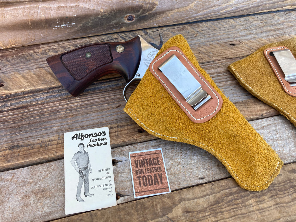 Vintage Alfonsos Suede Leather IWB Holster For S&W K Frame Revolver 4" Right