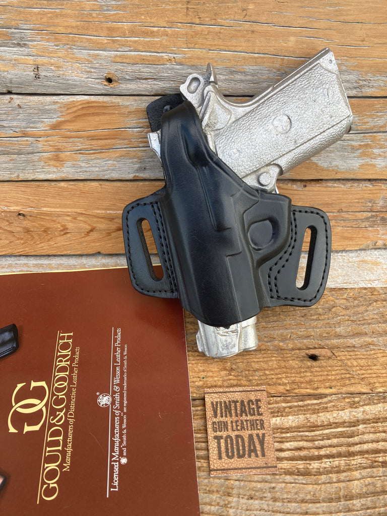 Gould Goodrich Black Leather OWB Holster For Colt .45 1911 Officers Model LEFT