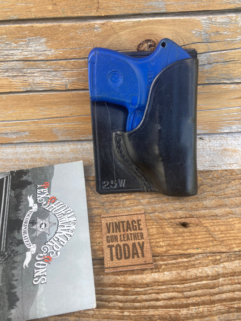 Vintage Tex Shoemaker Leather Gun Holster Leather Pocket Holster for Ruger LCP
