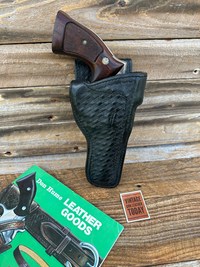 Don Hume H901 SH Black Basket Leather Security holster For S&W K Revolver 4"