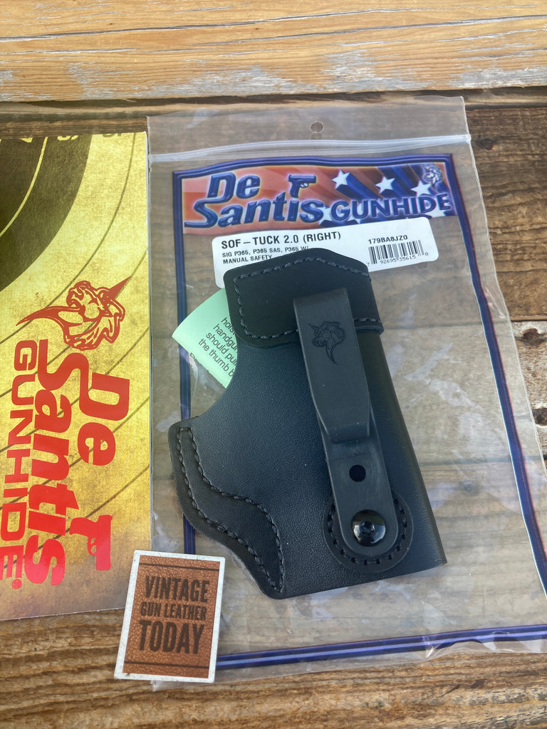 Desantis Brown Leather SOF TUCK Strong or Cross IWB Holster For Sig P365 365