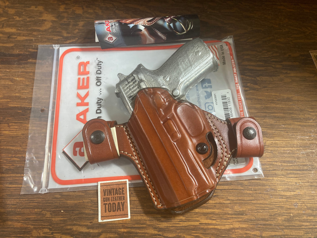 AKER Flatsider Statesman Brown Leather OWB Holster for Sig P225 P228 P229 228