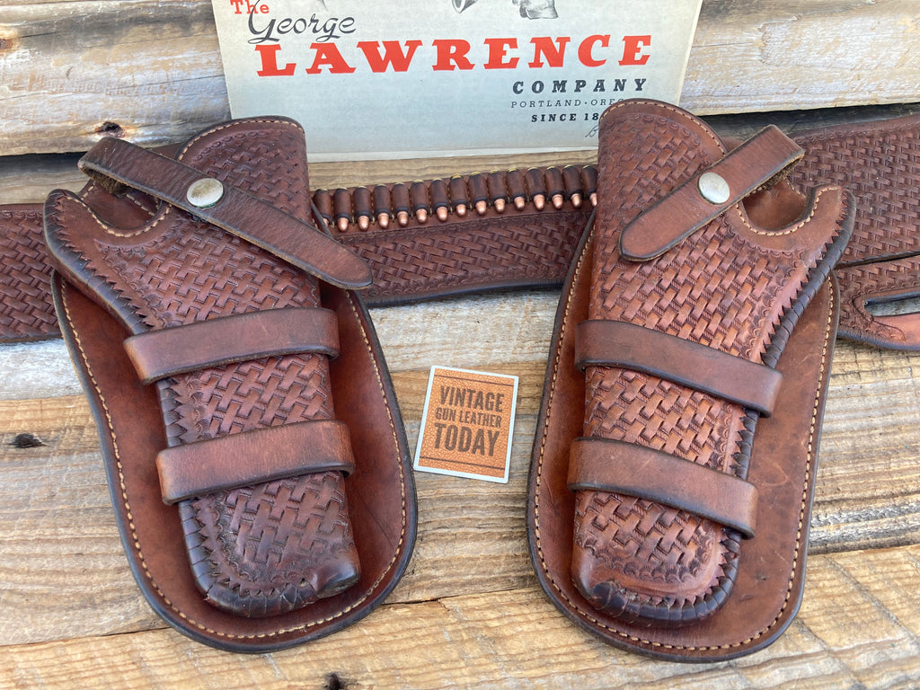 Western George Lawrence Set of Holsters for a High Standard Sentinel Revolver 5"