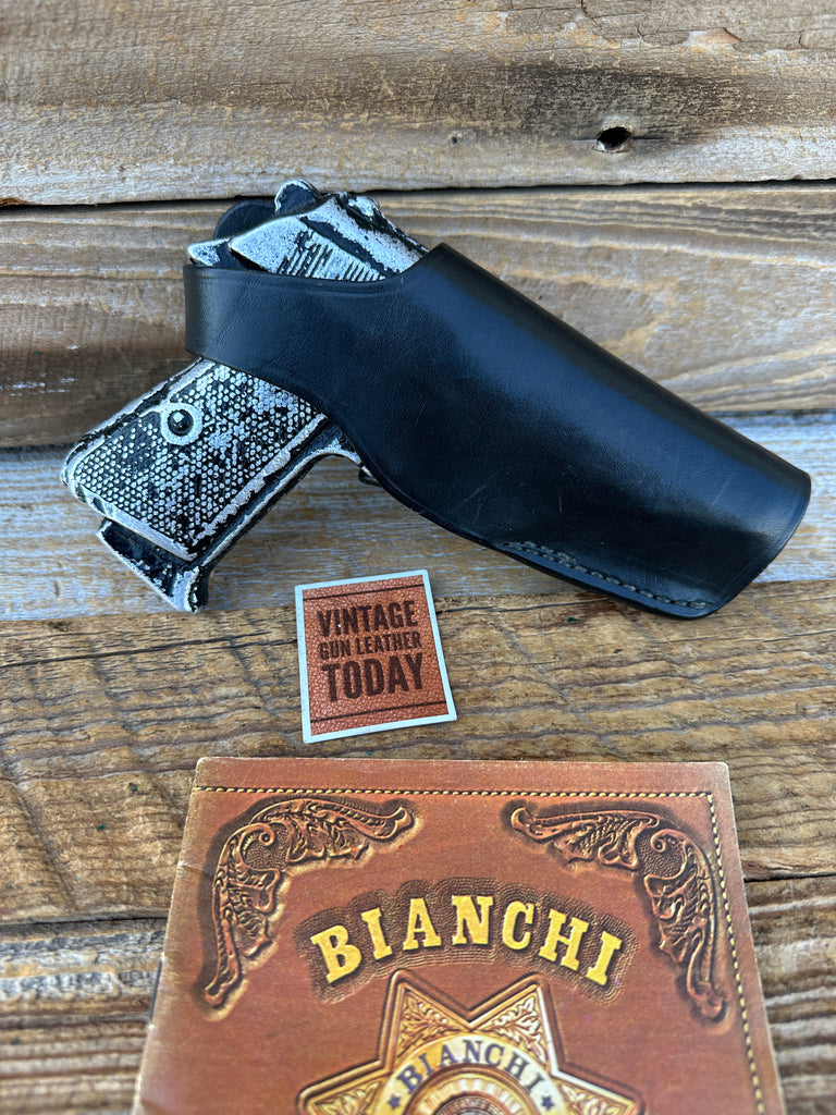 Vintage Bianchi 19A Black leather OWB Holster For Walther .380 .32 Auto PP PPK