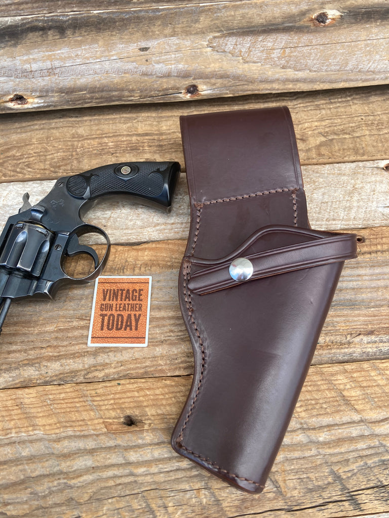 Vintage Cordovan Brown Jordan Duty Style Holster For Colt .32 4" Revolver