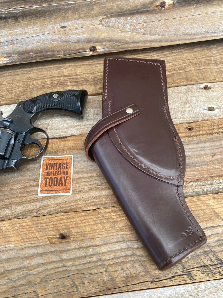 Vintage Cordovan Brown Jordan Duty Style Holster For Colt .32 4" Revolver