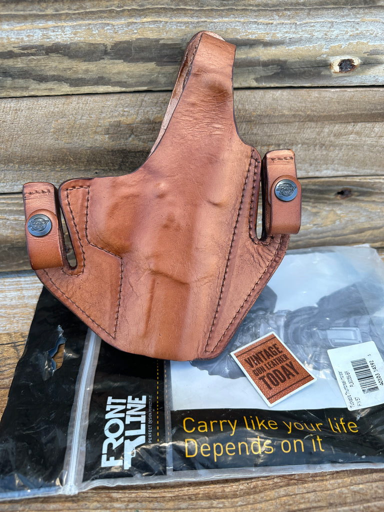 Front Line Brown Leather Tuckable IWB Holster for FN Five Seven Right