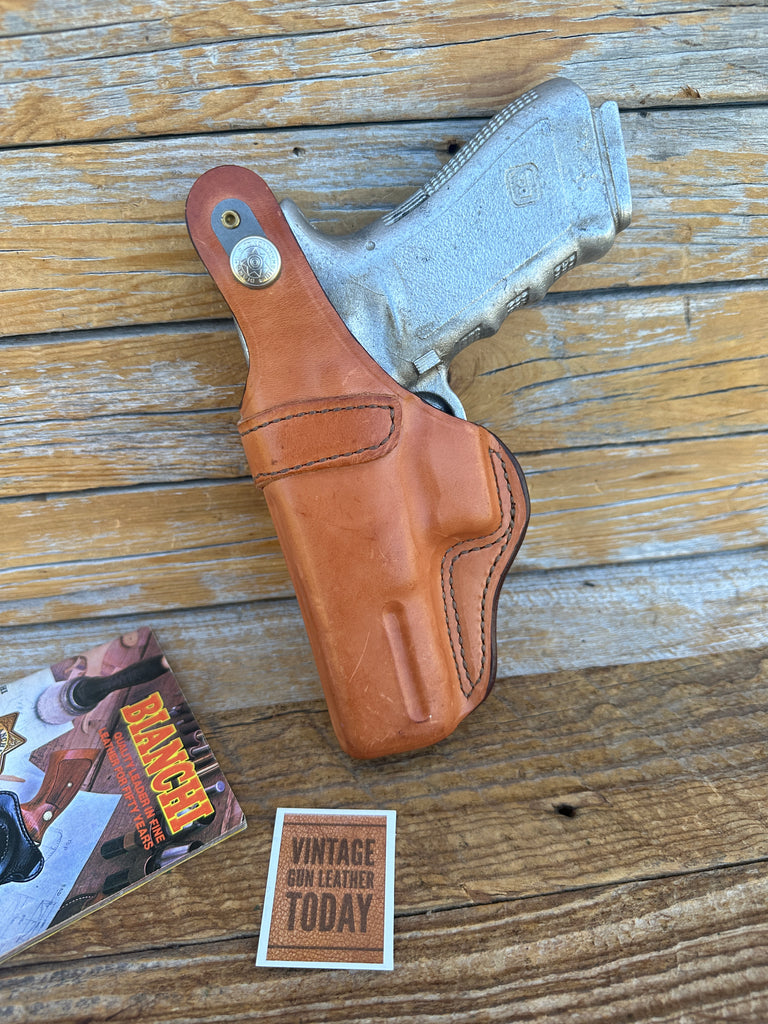 Vintage Bianchi Pistol Pocket Brown Leather IWB Holster For GLOCK G17 G22 G31