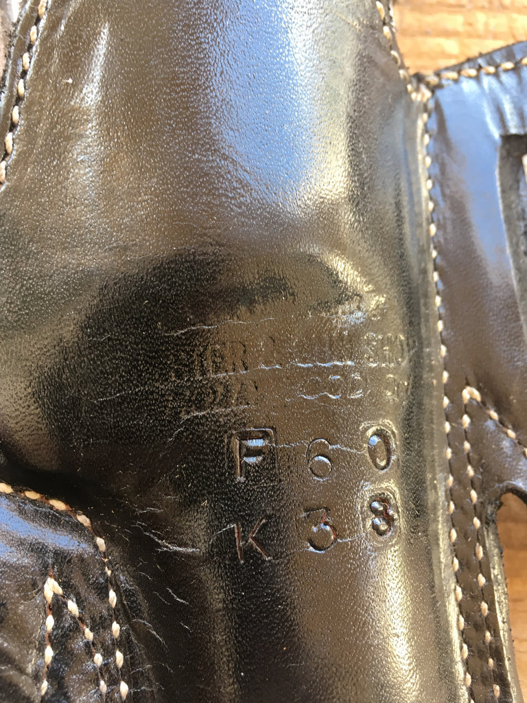 Vintage Alfonsos F60 Black leather Lined Holster For S&W K Frame 2 1/2" Revolver