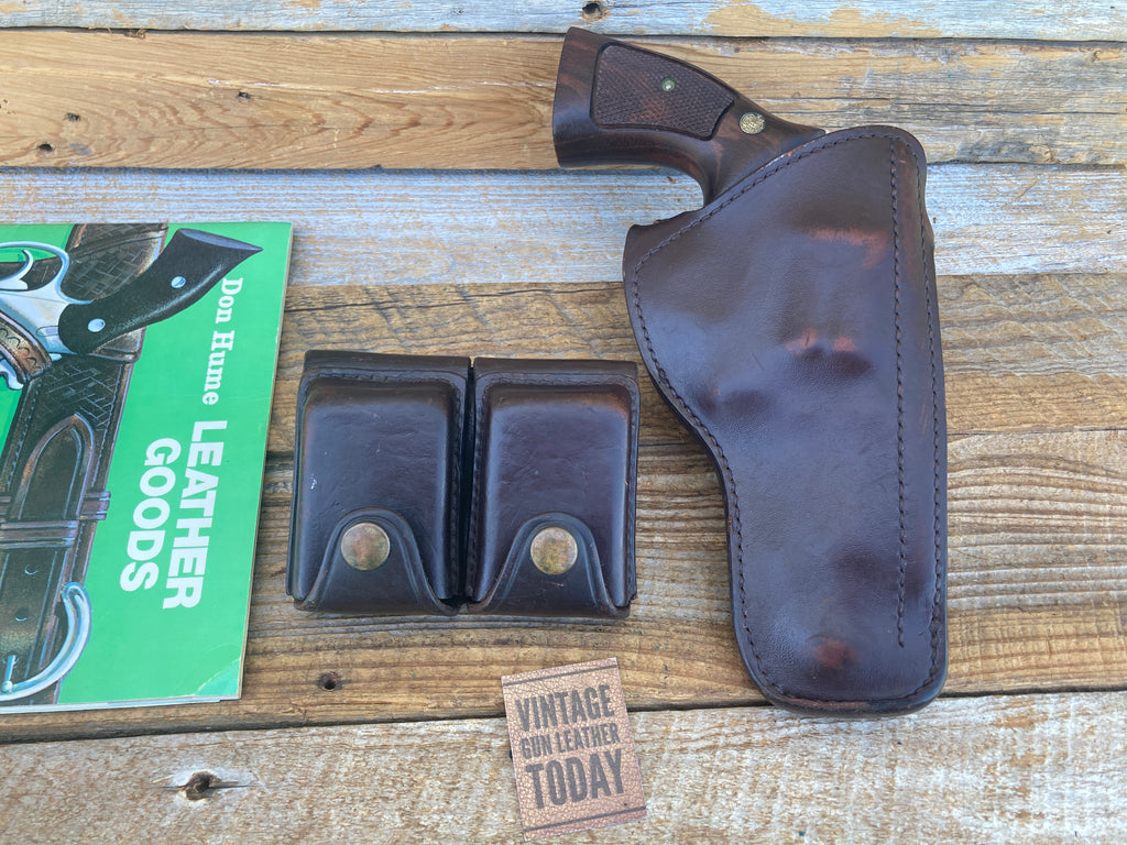 Don Hume Texas Duty Gear for S&W N Revolver Holster w/ Double Cartridge Dump Box