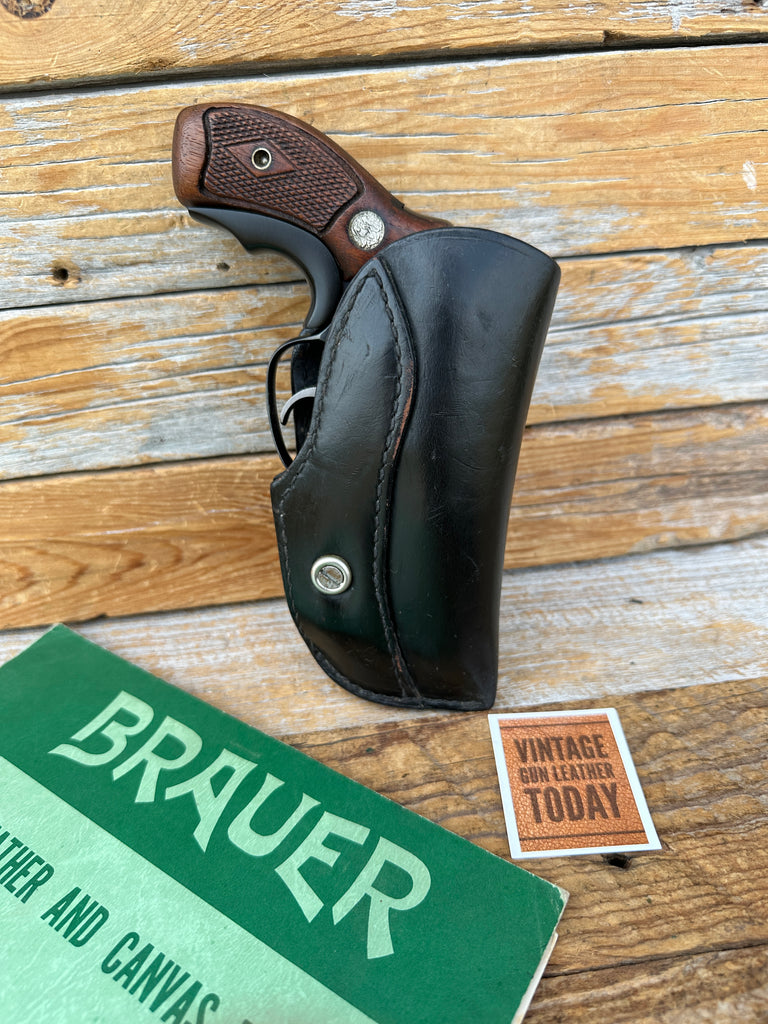 Vintage Brauer Brothers Black Spring Holster DW33 For S&W Colt 3" Revolver
