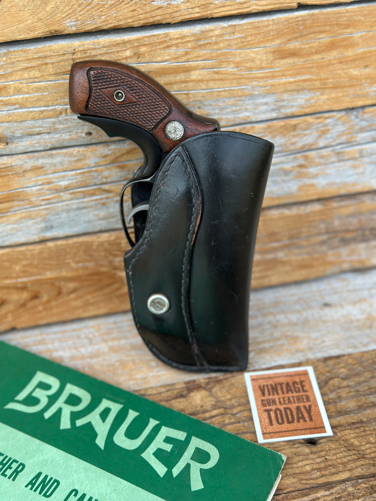 Vintage Brauer Brothers Black Spring Holster DW33 For S&W Colt 3" Revolver
