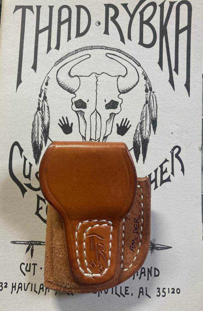 Thad Rybka Brown Leather OWB Holster for American Derringer Right Draw 2008