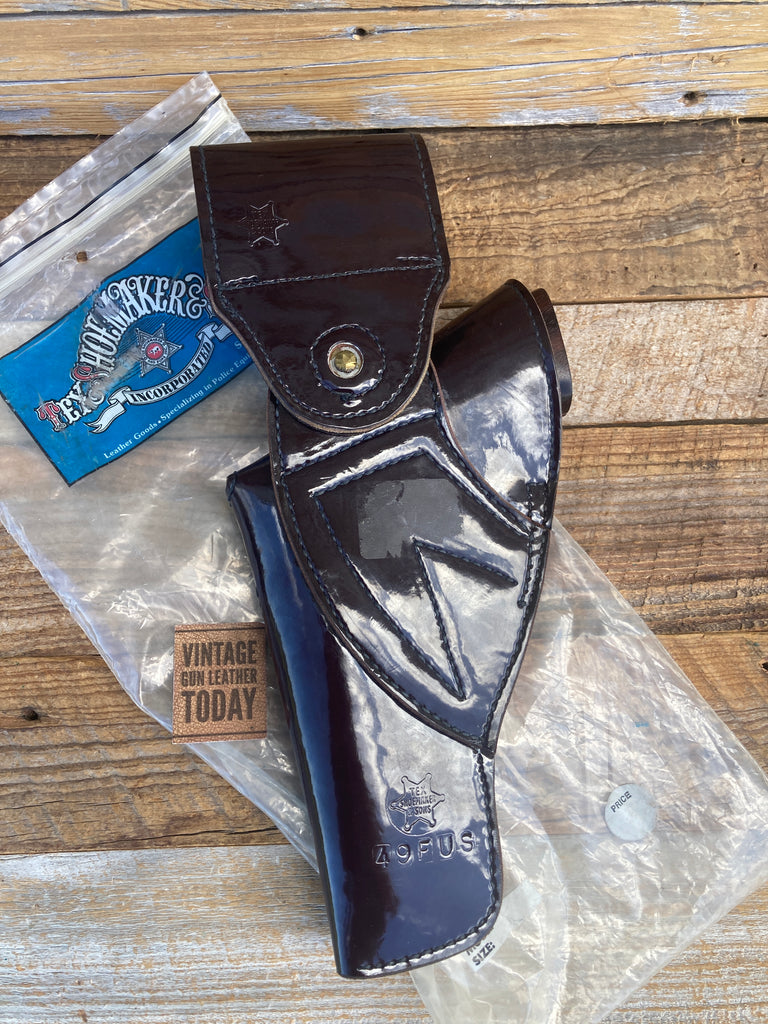 Tex Shoemaker Black Cherry Clarino Swivel Flap Holster for Smith S&W K Revolver