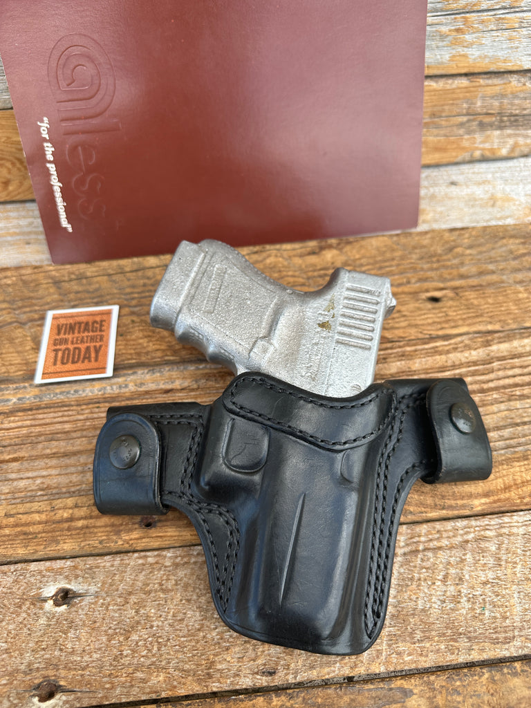 Vintage Lou Alessi CQC-S Black Leather OWB Holster For GLOCK 36 Right