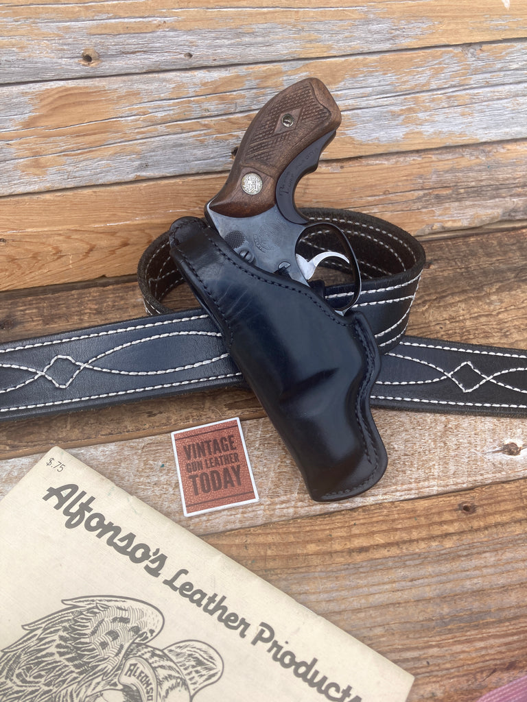 Alfonsos Black Leather Lined 2" Mod 36 Chief Special Revolver Colt Detective Lft