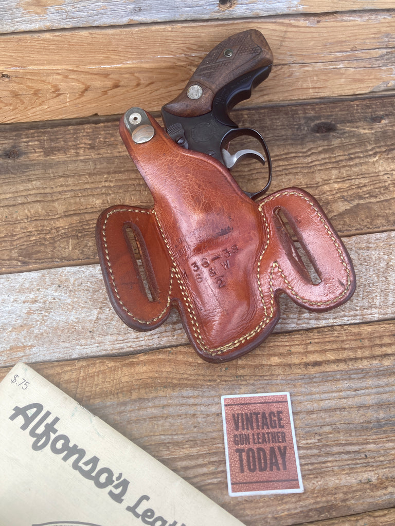 Alfonso's Brown Basketweave Leather Holster For S&W Model 36 Chief Special 2"